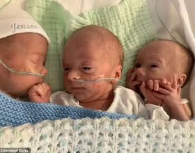 英國媽媽生下同卵三胞胎，自然懷孕的機率僅為兩億分之一