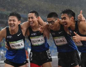 全運會男子4x400米接力決賽 四川隊奪冠