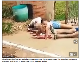 毒販尋仇？巴西年輕夫婦剛下車就被射殺，10個月大兒子坐在血泊中哭泣