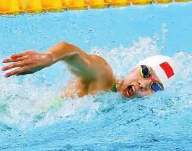 聚焦第十四屆全國運動會 小將朱蕾桔混合泳獲得銅牌