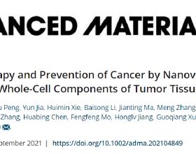 「Advanced Materials」將癌細胞或腫瘤組織全細胞組分重組成奈米疫苗可有效預防和治療多種癌症