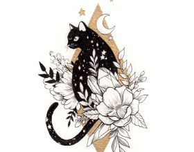 貓咪紋身圖案及素材