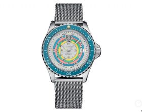 瑞士美度表推出領航者系列“彩虹圈”復刻限量款腕錶