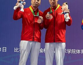 全運會拳擊賽場，趙蒙洋不敵奧運名將“小別克”，為河南隊再添一銅