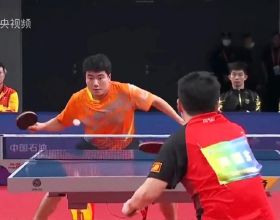 全運會男子乒乓半決賽之樊振東/梁靖崑