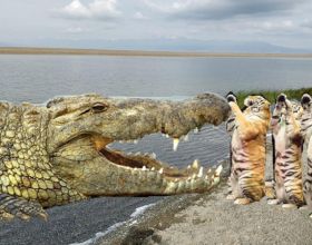 盤點史上最大的10頭鱷魚，洛龍重達1噸，東北虎在它面前不堪一擊