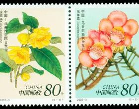 2002-3 珍稀花卉斷開（中國與馬來西亞聯合發行郵票