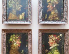 世界名畫賞析128《四季》-用瓜果蔬菜花等堆砌而成的人物畫