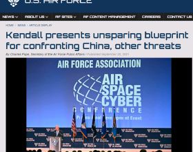 美國空軍部長：“中國、中國，中國”，27次中國