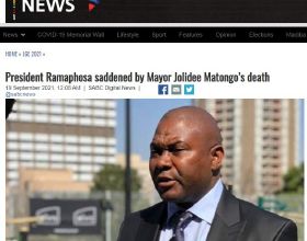 南非最大城市，兩任市長接連去世