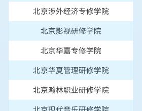 2021年北京具有招生資格民辦非學歷高等教育機構名單公佈