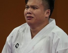 空手道——男子75公斤以上級決賽：劉帥奪冠