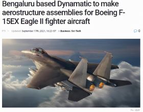 進一步忽悠印度買飛機？波音宣佈F-15EX的部分元件將在印度製造