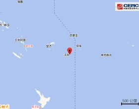 湯加群島發生5.8級地震