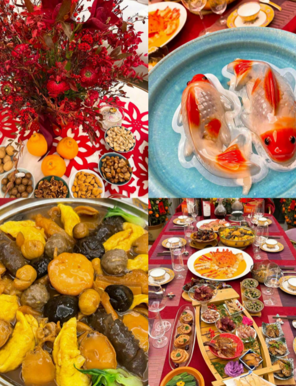 楊冪和張大大包餃子過年！穿T恤身材凹凸有致，桌上帝王蟹太奢華