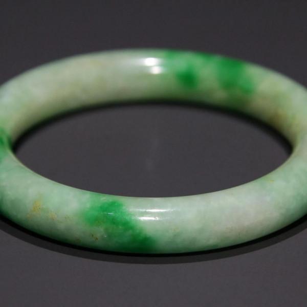 迴流 老翡翠圓條手鐲