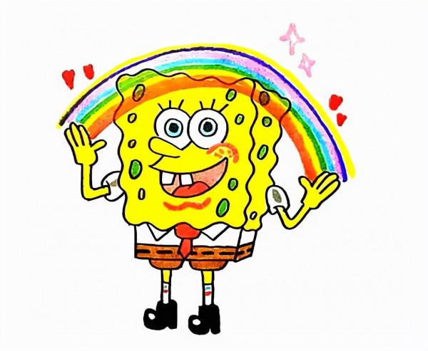 如何畫海綿寶寶