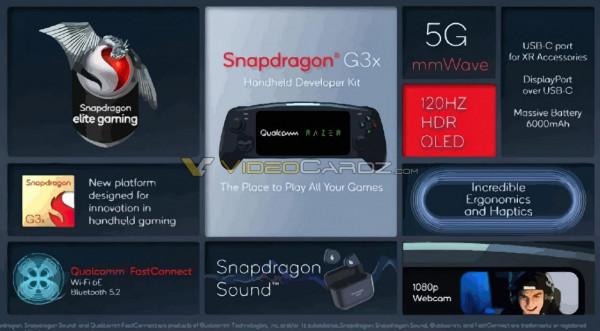 高通Snapdragon G3x將出現在即將推出的Razer掌機中