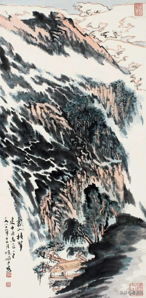 名家山水畫《積翠圖》欣賞 名家山水畫《積翠圖》欣賞