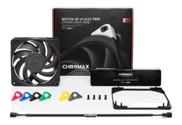 貓頭鷹推出chromax系列NF-A12x25風扇，以及NH-U12A CPU散熱器和匹配的頂蓋