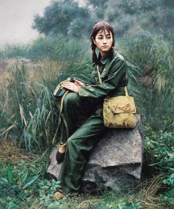 著名油畫家陳大中作品（紅衛兵）