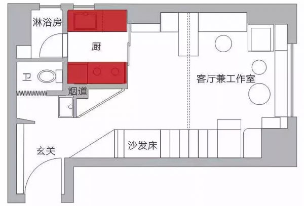 千萬不要小看這30㎡的家,書房衣帽間俱全,衛浴還能四分離 千萬不要小看這30㎡的家,書房衣帽間俱全,衛浴還能四分離