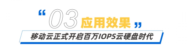 效能提升50倍！移動雲開啟百萬IOPS雲硬碟時代