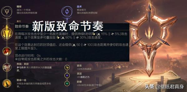 LOL:新版本致命節奏才是yyds!其他2個天賦並不強 LOL:新版本致命節奏才是yyds!其他2個天賦並不強