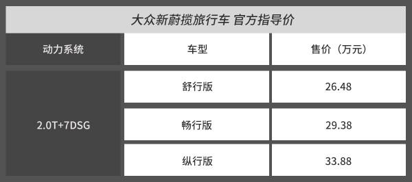 首推舒行版 進口大眾新蔚攬旅行車購車手冊