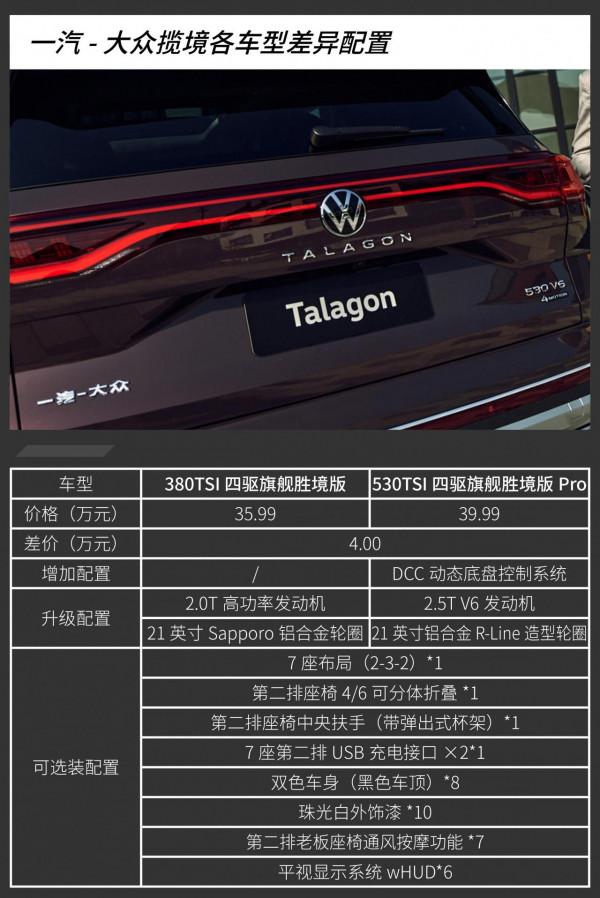 高低功率的佳境版很推薦 一汽-大眾攬境購買建議 高低功率的佳境版很推薦 一汽-大眾攬境購買建議