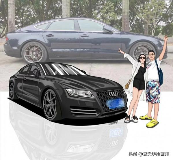 微信手繪汽車漫畫，快來給自己換一款頭像吧