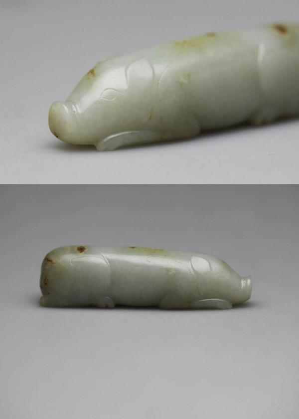 甘肅琳隆雅齋||漢代玉握豬 甘肅琳隆雅齋||漢代玉握豬