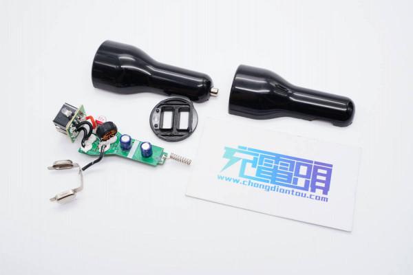 內建國產降壓控制器，支援5-20V輸出，百思買影雅24W車充拆解