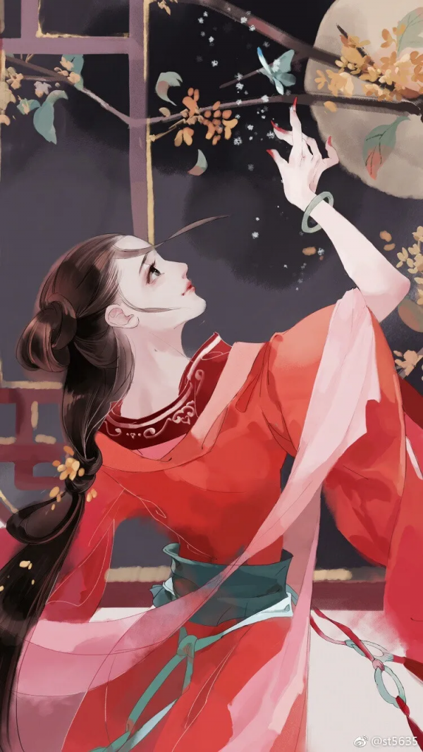 古風動漫頭像，把思念揉碎灑向夜空，便有了滿天繁星