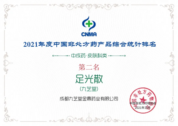 九芝堂榮獲“2021年度中國非處方藥生產企業綜合排名TOP20” 九芝堂榮獲“2021年度中國非處方藥生產企業綜合排名TOP20”