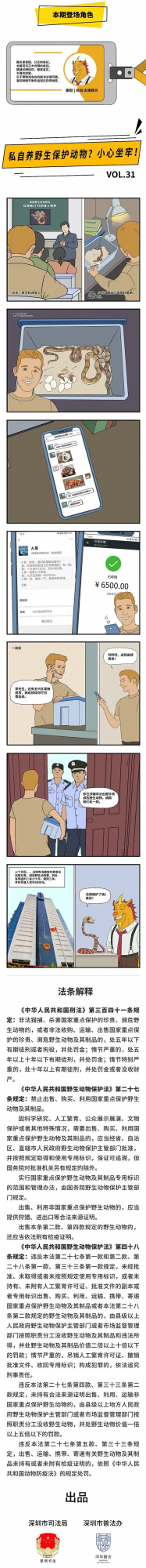 漫畫 | 私自養野生保護動物？小心坐牢！