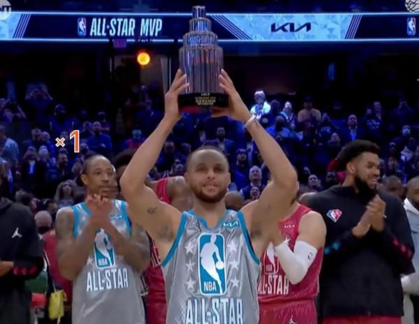 NBA全明星賽結束，庫裡50分獲得MVP