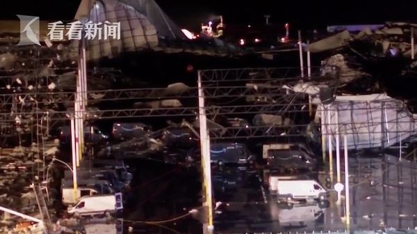 美國亞馬遜倉庫遭龍捲風襲擊坍塌 6人確認死亡 美國亞馬遜倉庫遭龍捲風襲擊坍塌 6人確認死亡