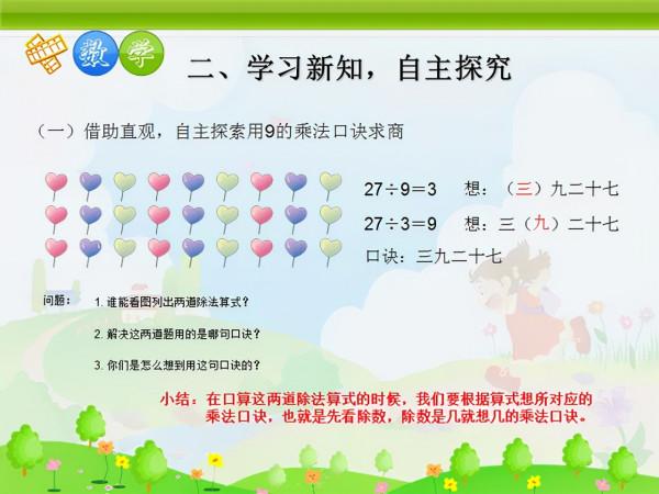 二年級數學《表內除法》難不難？有了這份資料，孩子一看就懂