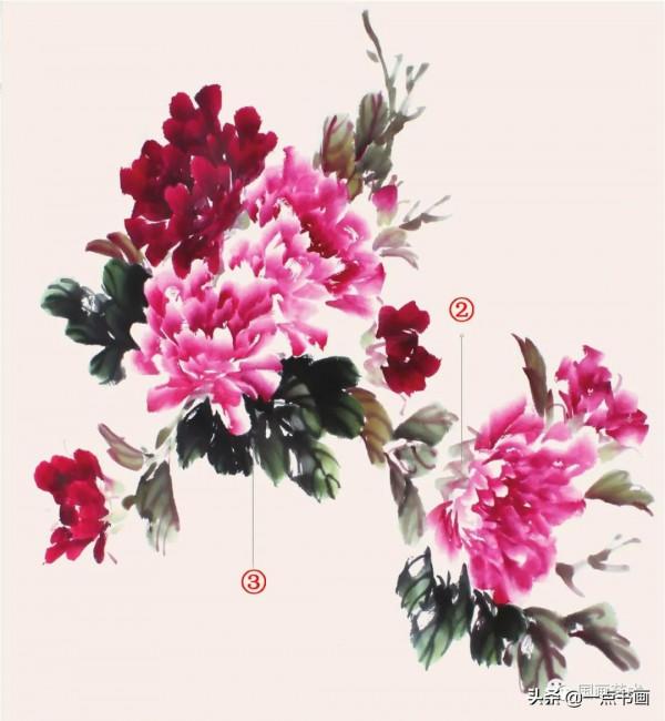 寫意花瓶牡丹創作示範 寫意花瓶牡丹創作示範