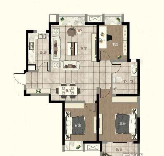 120平北向客廳的戶型你能接受嗎? 120平北向客廳的戶型你能接受嗎?