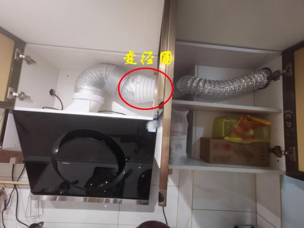 廚房“翻車現場”,煙道口旁多了一根下水管,妨礙我裝止逆閥 廚房“翻車現場”,煙道口旁多了一根下水管,妨礙我裝止逆閥
