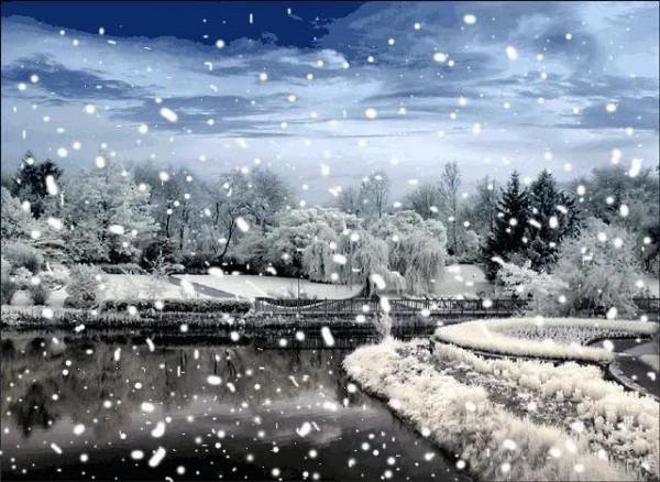 有感於雪花紛飛（中華通韻）原創