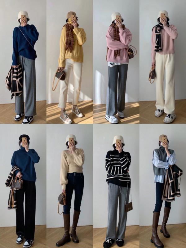 女孩子們放棄花裡胡哨的針織衫吧，選擇純色款式，簡約大氣還高階