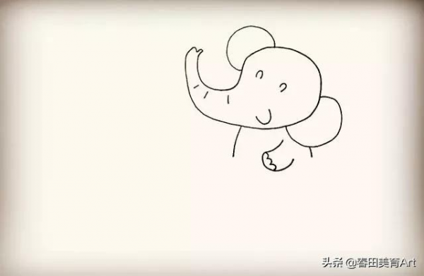 教程丨少兒美術課程簡筆畫《洗澡的小象》