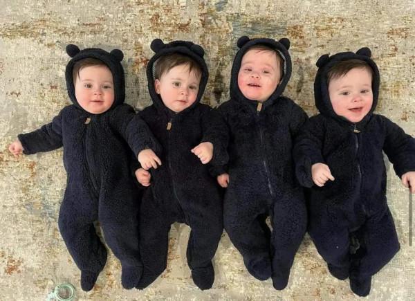 全球僅72例！女子誕下同卵四胞胎，絕了，打麻將永遠不缺人了