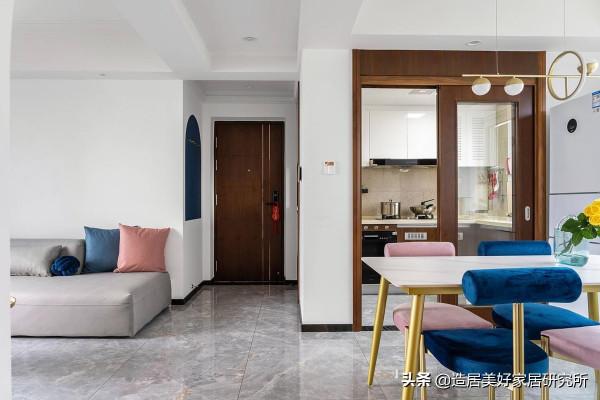 現代輕奢 ▏重塑120㎡複式家，用色彩演繹空間浪漫