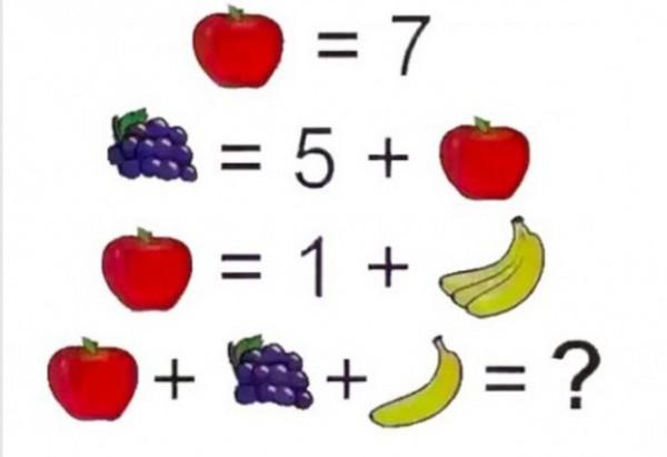 幼稚園的蘋果,香蕉和葡萄題,有多少大人都答錯? 幼稚園的蘋果,香蕉和葡萄題,有多少大人都答錯?
