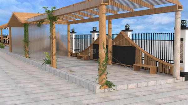 貌美又實用的戶外木製長廊，就是這麼招小盆友喜歡