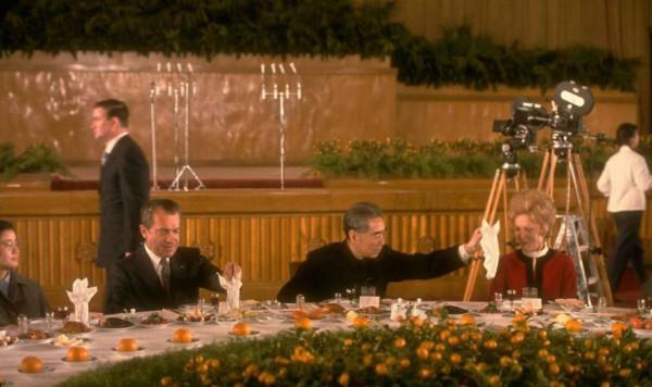 1972年尼克松訪華四場宴會選單及現場照片